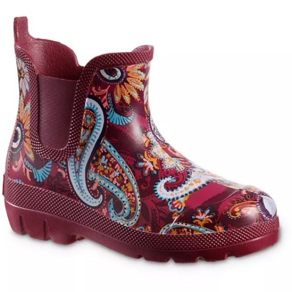 🆕 | Vera Bradley | Burgundy | Waterproof Rain-boots Size 6